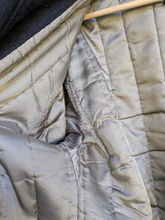 Vintage Hunt Club Wool Jacket Men M Gray Collared Bomber Jacket Made in USA - Picture 12 of 16